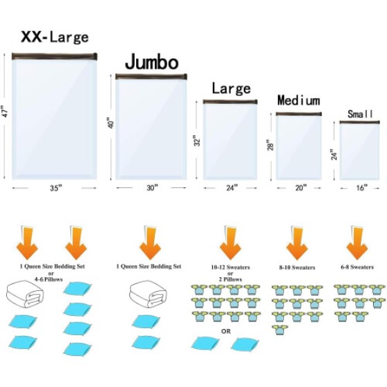 10 Medimu vacuum storage bags with electric pump, plastic packaging bags, space-saving sealed compression bags, suitable for blankets, quilts, pillows, and clothing.